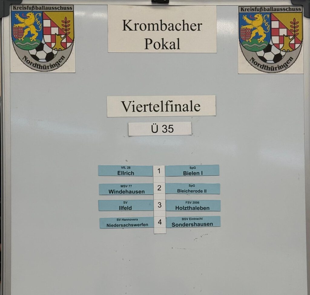 Auslosung Viertelfinale Krombacher Kreispokal Alte Herren Ü35 in Heringen